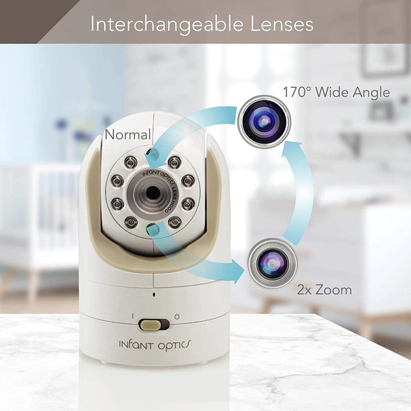 Infant Optics - DXR-8 Video Baby Monitor with 3.5" Screen - Gold/White - Picture 3 of 7